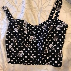 Cute goth crop top